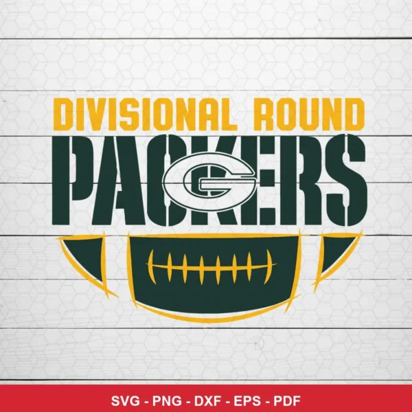 modern, clean sports logo style with bold typography and minimalistic football graphic Packers bundle design expressing ne...