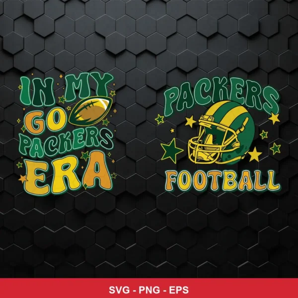 cartoonish, playful typography with sports theme Packers SVG bundle for Cricut and Silhouette