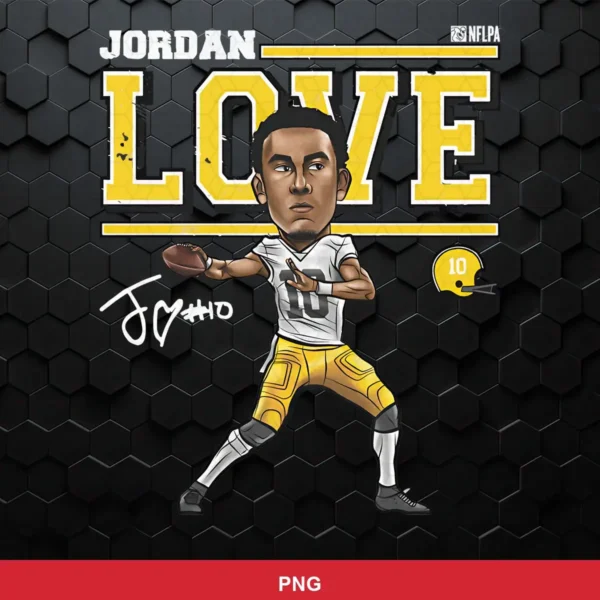 modern cartoon caricature with bold typography Packers player SVG expressing pride and player focus for Cricut and Silhouette