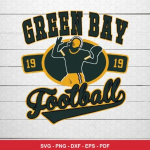 vintage, classic football illustration vintage Packers SVG expressing nostalgia and team pride for Cricut and Silhouette
