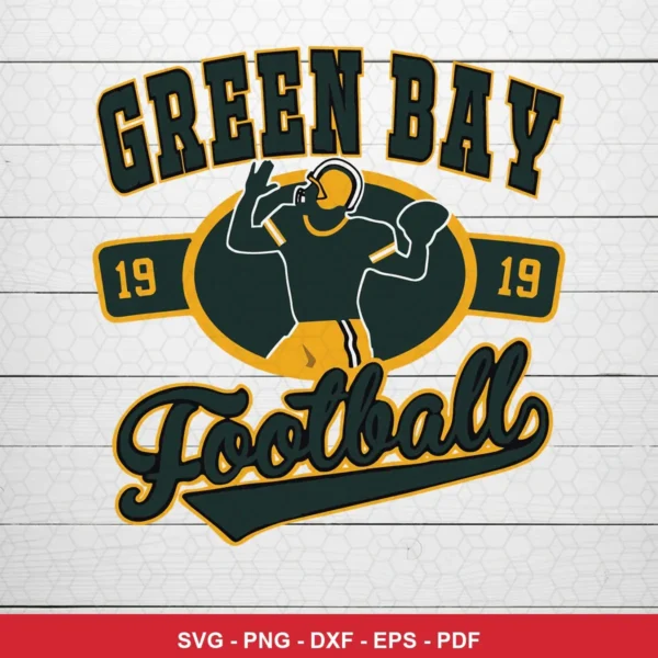 vintage, classic football illustration vintage Packers SVG expressing nostalgia and team pride for Cricut and Silhouette