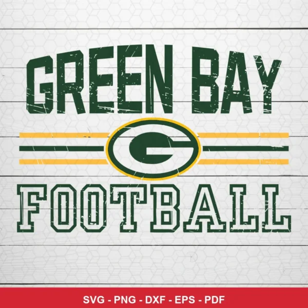 vintage, distressed typography with classic team logo vintage Packers SVG expressing team pride for Cricut and Silhouette