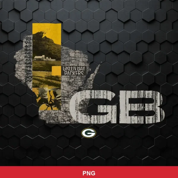 vintage with distressed texture and map overlay vintage Packers SVG expressing nostalgia/pride for Cricut and Silhouette