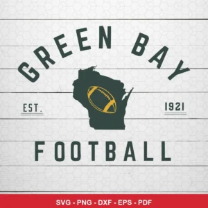 minimalist, vintage-inspired typography with simple graphic elements Packers player SVG for Cricut and Silhouette