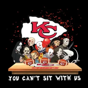 bold and playful with a mix of horror and sports themes Chiefs classic SVG design showing excitement and camaraderie for Cricut and Silhouette cutting machines