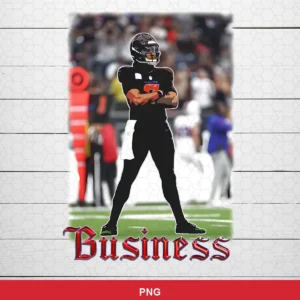 modern digital art with a stylized, slightly cartoonish player cutout on a blurred stadium background Nfl player SVG