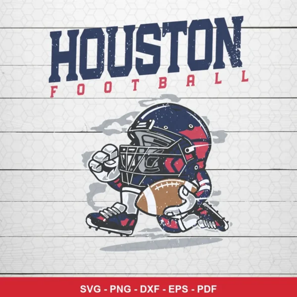 cartoon, modern sports mascot style with distressed texture Nfl SVG for Cricut and Silhouette