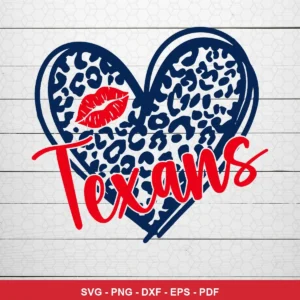 modern cartoon with a trendy leopard print pattern Nfl SVG expressing affection/pride for Cricut and Silhouette