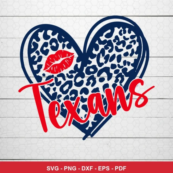 modern cartoon with a trendy leopard print pattern Nfl SVG expressing affection/pride for Cricut and Silhouette