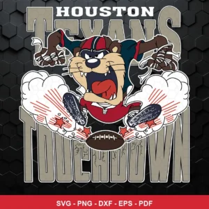 cartoon, bold, modern sports graphic Nfl SVG expressing celebration and team pride for Cricut and Silhouette