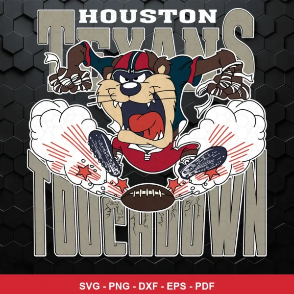 cartoon, bold, modern sports graphic Nfl SVG expressing celebration and team pride for Cricut and Silhouette