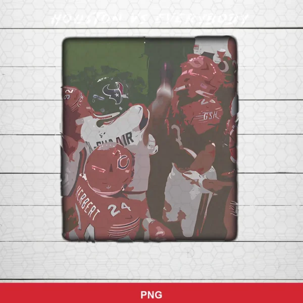 modern digital illustration with a stylized, semi-abstract filter effect Nfl SVG for Cricut and Silhouette