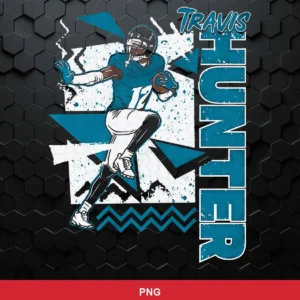 modern, dynamic sports illustration with a gritty texture Nfl player SVG for Cricut and Silhouette