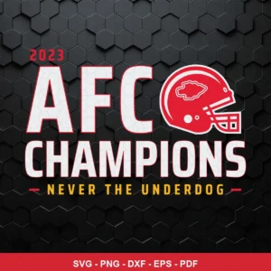 modern, clean sports graphic with bold typography and team logo Chiefs player SVG for Cricut and Silhouette