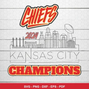 modern minimalist with line art and bold typography Chiefs player SVG for Cricut and Silhouette