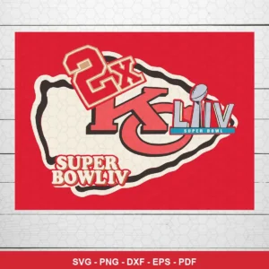 modern, clean, logo-centric Chiefs logo SVG expressing celebration/pride for Cricut and Silhouette