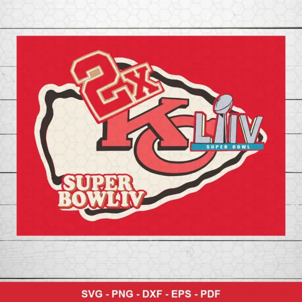 modern, clean, logo-centric Chiefs logo SVG expressing celebration/pride for Cricut and Silhouette