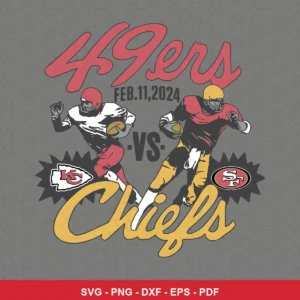 vintage cartoon style with muted colors and bold typography 49ers player SVG for Cricut and Silhouette
