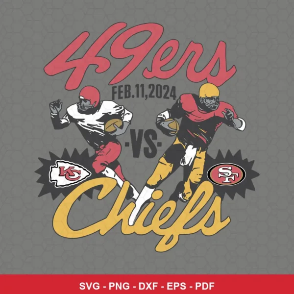 vintage cartoon style with muted colors and bold typography 49ers player SVG for Cricut and Silhouette