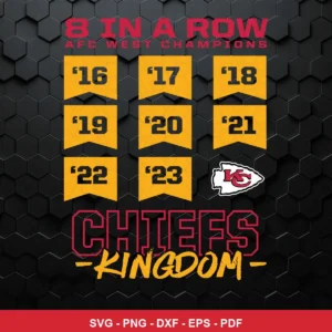 modern, clean, and bold with a sports championship theme Chiefs player SVG for Cricut and Silhouette