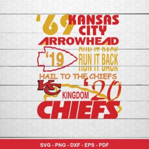 vintage/retro typography-focused design with layered text elements Chiefs player SVG for Cricut and Silhouette