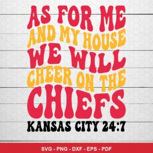 simple text-based with vintage-inspired typography Chiefs SVG expressing support and pride for Cricut and Silhouette