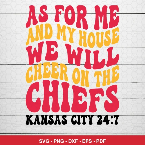 simple text-based with vintage-inspired typography Chiefs SVG expressing support and pride for Cricut and Silhouette