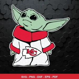 cartoon, simplified character illustration with bold outlines Chiefs SVG expressing team pride for Cricut and Silhouette