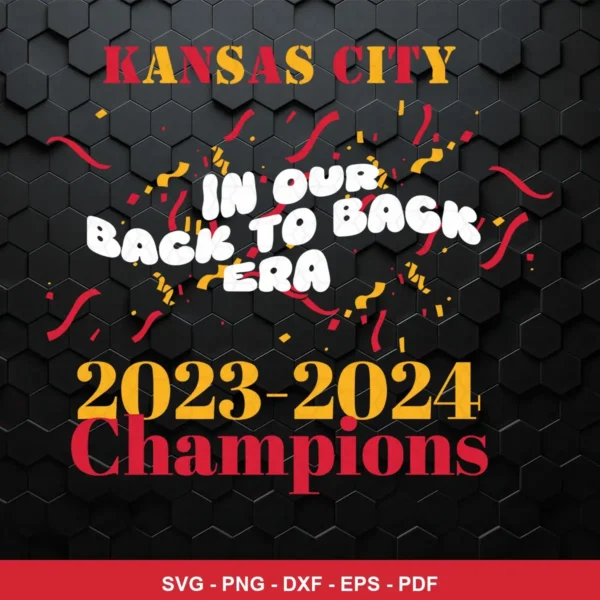 modern text-based with celebratory confetti elements Chiefs player SVG for Cricut and Silhouette