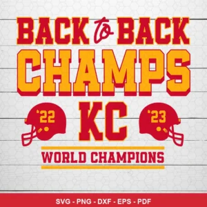 modern sports typography with clean, bold text and minimal graphic elements Chiefs SVG for Cricut and Silhouette