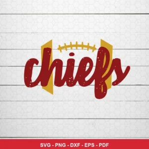 modern minimalist with vintage texture Chiefs logo SVG expressing team pride for Cricut and Silhouette