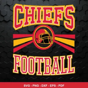 modern, clean, and bold with a focus on team branding Chiefs helmet SVG for Cricut and Silhouette