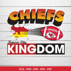 modern cartoon style with bold typography and graphic elements Chiefs logo SVG for Cricut and Silhouette