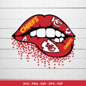 modern cartoon style with bold colors and graphic elements Chiefs logo SVG expressing team pride for Cricut and Silhouette