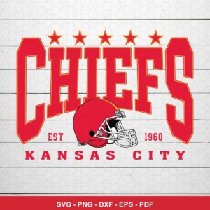 modern vintage sports logo style Chiefs logo SVG expressing team pride for Cricut and Silhouette