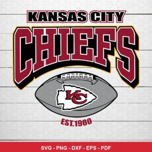 modern sports logo style with bold typography and clean vector elements Chiefs logo SVG for Cricut and Silhouette