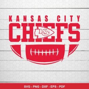 modern, bold, minimalist Chiefs logo SVG expressing team pride for Cricut and Silhouette