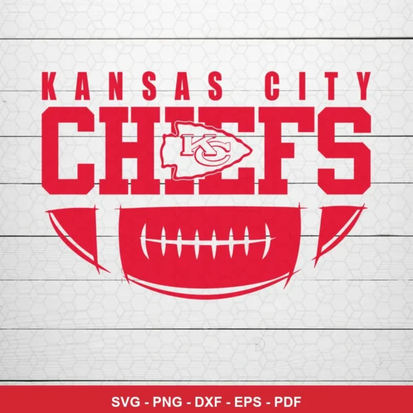 modern, bold, minimalist Chiefs logo SVG expressing team pride for Cricut and Silhouette