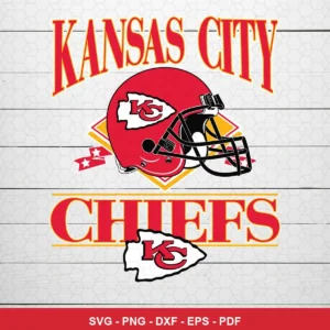 modern, clean sports logo design Chiefs logo SVG expressing team pride for Cricut and Silhouette