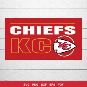 modern, clean, and straightforward with bold typography and team logo Chiefs logo SVG for Cricut and Silhouette