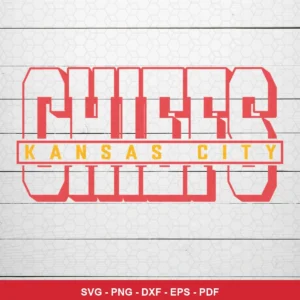 modern, bold typography with a clean geometric background Chiefs SVG expressing team pride for Cricut and Silhouette