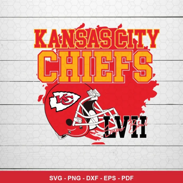 modern sports graphic with bold typography and clean vector elements Chiefs logo SVG for Cricut and Silhouette