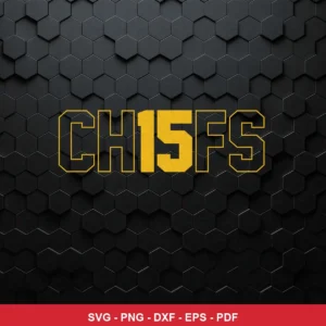 minimalist, modern, abstract typography-based Chiefs player SVG expressing neutral for Cricut and Silhouette