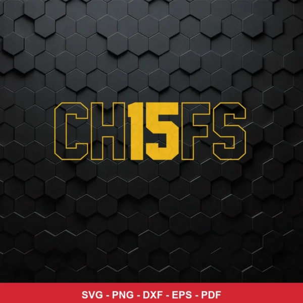 minimalist, modern, abstract typography-based Chiefs player SVG expressing neutral for Cricut and Silhouette
