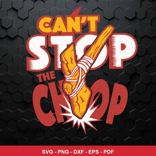 modern cartoon style with bold typography and graphic illustration Chiefs SVG for Cricut and Silhouette