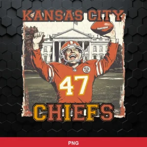 vintage sports illustration with distressed texture Chiefs player SVG for Cricut and Silhouette