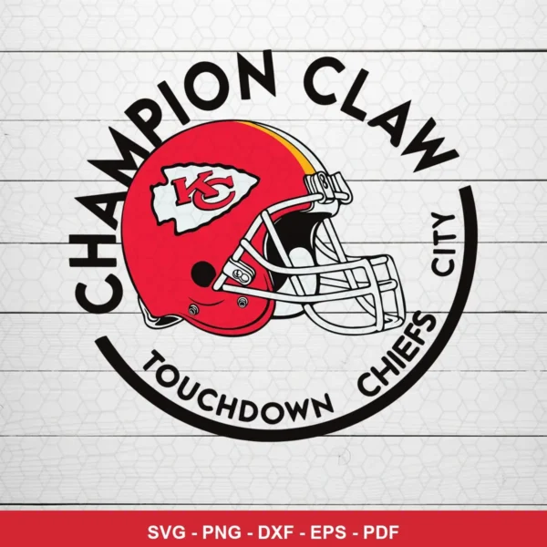 modern minimalist with sports branding elements Chiefs SVG expressing team pride and celebration for Cricut and Silhouette
