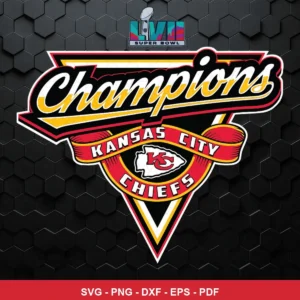 modern, clean, emblematic Chiefs logo SVG expressing celebration and pride for Cricut and Silhouette