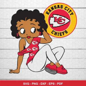 cartoon, modern, playful Chiefs logo SVG expressing team pride and cheerfulness for Cricut and Silhouette