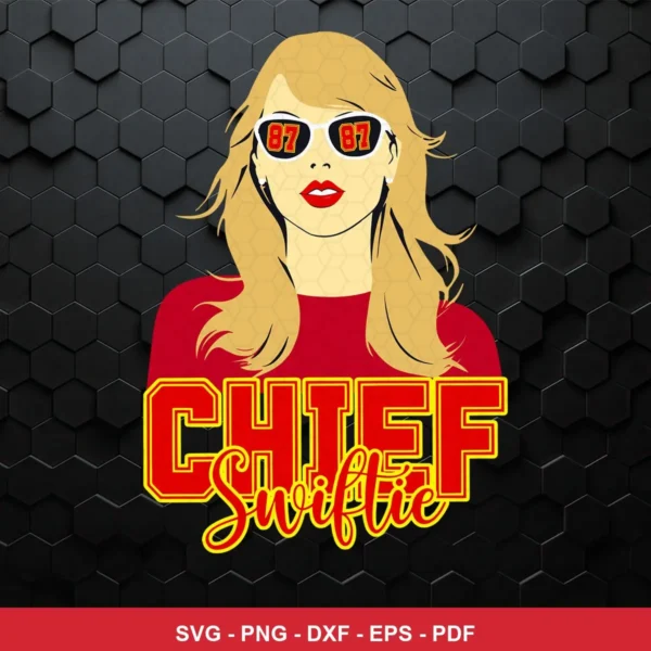 modern cartoon pop-art style with bold lines and flat colors Chiefs player SVG for Cricut and Silhouette